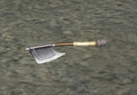 An abandoned weapon.