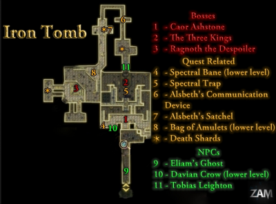 Detailed map of the Iron Tomb